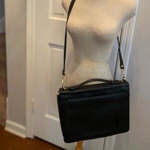 Wilson’s Leather Laptop Briefcase Messenger Bag Crossbody Black